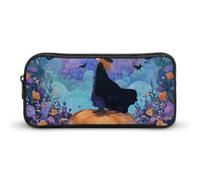 The Witch and The Pumpkin Pencil Case with Zipper Pen Pouch