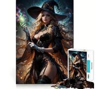 The Witch Anime Queen 1000 Piece Jigsaws for Teenagers Puzzle Wise Think Toy Simple Fun Tight Cut Santa Wish Pick (38x26cm)