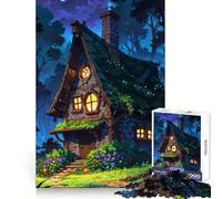 The Witch Cottage Jigsaw Puzzles 1000 Piece for Adults Mental Logic Toy Peaceful Fun Firm Cut Cherished Gift (50x75cm)