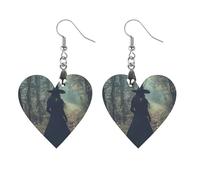 The Witch Dark Forests Earrings Wooden Dangle Earring Drop Earrings Pendants Craft for Women