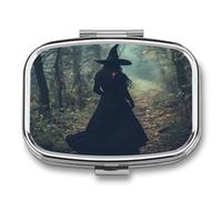 The Witch Dark Forests Pill Box 2 Compartment Pill Case Decorative Organizer Storage Boxes Holder Cute