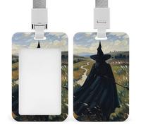 The Witch of Darkness Vertical Badge Holders for Office, Retractable Badge Reel