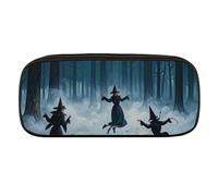 The Witch of The Forest Pencil Case Waterproof Leather Pencil Pouch Multi-purpose Aesthetic Makeup Bag Cute Pen Bag Large Cosmetic Bag for Office Stationery, Travel