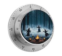 The Witch of The Mechanical Kitchen Timer, 60 Minute with Magnetic Basefor Meeting Cooking Working
