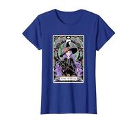 The Witch Tarot Card Graphic Vintage Goth Witchy Halloween T-Shirt, Women, Royal Blue, Medium