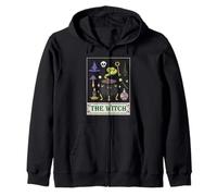 The Witch Tarot Card Mystical Witchy Occult Magical Wiccan Zip Hoodie