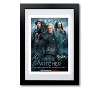 The Witcher Cast Signed Autograph A4 Poster Photo TV Show Series Season Framed Memorabilia Gift (A4 Black Framed & Mounted)