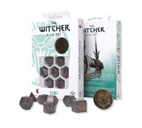 The Witcher Ciri RPG Dice Set by Q-Workshop, 7 Dice + Metal D20 Coin