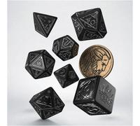 Q-Workshop 85244 The Witcher Dice Set: Geralt - Silver Sword (7) Card Game, Multi-Colour