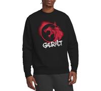 The Witcher Geralt Graffiti Spray Unisex Sweatshirt, Black, XX-Large