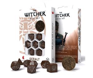 The Witcher Geralt Roach’s Companion Dice Set RPG 8pc Brown Q-Workshop