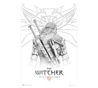 The Witcher - Geralt Sketch Maxi - Poster - white - Onesize - 170g/m² Onesize
