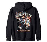 The Witcher Heavy Metal Geralt of Rivia Officially Licensed Zip Hoodie