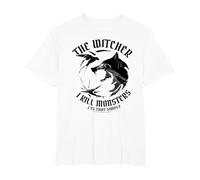The Witcher I Kill Monsters T-Shirt, Men's Big and Tall, White, 4X Tall