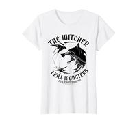 The Witcher I Kill Monsters T-Shirt, Women, White, 3X-Large
