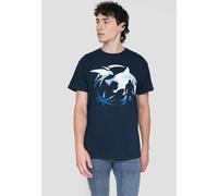 The Witcher - Logo Silhouette T-Shirt, Navy | Size: Medium The Witcher Navy M