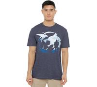 The Witcher - Logo Silhouette Unisex T Shirt, Heather Navy, Large