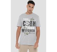 The Witcher - Toss A Coin To Your Witcher T-Shirt, Heather Grey | Size: Medium The Witcher Grey M