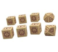 The Witcher TTRPG Essential Dice Set by R. Talsorian - 12mm - Compatible with TTRPG, RPG, D&D, DND, Dungeons and Dragons - Includes 8 Dice - D6 D10