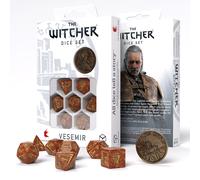 The Witcher Vesemir Dice Set Caramel Gold 7 Dice + Coin Q-Workshop