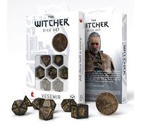 The Witcher Vesemir Dice Set with Metal Coin by Q-Workshop RPG Black Gold