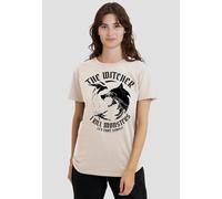 The Witcher Women's - I Kill Monsters T-Shirt, Natural in Beige | Size: Large The Witcher Beige L