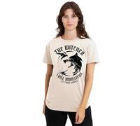 The Witcher Women's Kill Monsters Ladies T Shirt, Natural, S
