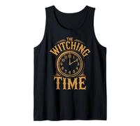 The Witching Time Spooky Halloween Clock Design Bewitching Tank Top