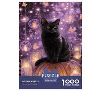 The Witch's Cat Jigsaw Puzzles Puzzle for Adults Kids. 1000 Piece Great Gifts Challenge Toy Educational Game Home Decoration for Adults& Kids Age 14 Years Up 70x50cm/1000pcs