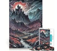 The Witchs House Jigsaw Puzzles 1000 Pieces for Adults Think Smart Toy Indoor Play Accurate Cut Lovely Gift (38x26cm)