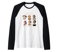 The Wives of Henry VIII Historical Women Print Raglan Baseball Tee