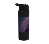 The Wizard of Fantasy with his Magic Staff Stainless Steel Insulated Water Bottle