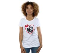 The Wizard of Oz Women's Love Heart Cotton Boyfriend T-Shirt in White | Size: 5XL The Wizard of Oz White 5XL