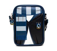 The Wizarding World of Harry Potter Bag, Crossbody, Harry Potter Hogwarts School Ravenclaw Uniform Embroidered, Vegan Leather, Blue, 8.0" x 6.5"