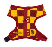 The Wizarding World of Harry Potter Pet Harness, Dog Collar Plastic Buckle, Harry Potter Gryffindor Checker Burgundy Yellow