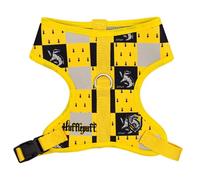 The Wizarding World of Harry Potter Pet Harness, Dog Collar Plastic Buckle, Harry Potter Hufflepuff Checker Yellow Black