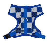 The Wizarding World of Harry Potter Pet Harness, Dog Collar Plastic Buckle, Harry Potter Ravenclaw Checker Blue Gray
