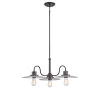 The Woburn 3 Light Chandelier in Imperial Bronze.