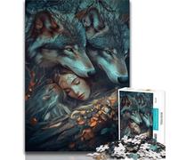 The Wolf And The Girl 1000 Piece Jigsaw Puzzles for Teenagers,Challenging Game Gifts for Is Ideal As A Gift for The Whole Family (50x75cm)