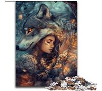 The Wolf And The Girl Jigsaws Puzzles 1000 Pieces for Teenagers Gifts, Suitable for Ages 14 And Up Family Fun It Is Ideal As A Gift for The Whole Family (26x38cm)