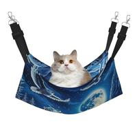 The Wolf And The Owl Moonlight Printed Pet Hammock - Sleeping Hammock For Cats, Rabbits, Ferrets, Puppies, Small Animals
