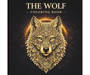 The Wolf Coloring Book: Mystical Wolves in Bold and Relaxing Designs for Stress Relief and Creativity