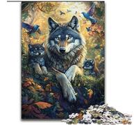 The Wolf Family 1000 Piece Jigsaw Puzzles for Adults Gifts, Educational Games DIY Toys with Matching Poster And Trivia Sheet for Age 14+ (50x75cm)