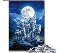 The Wolf Family Jigsaw Puzzles for Adults 1000 Jigsaws, Stress Reliever Staycation Kill Time Parent-child Interaction (size 50x75cm)