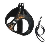 The Wolf Head In Gaze Dog Harness - Breathable, Reflective, And Adjustable Pet Vest, Suitable For Small Cats And Dogs