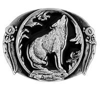 The Wolf howl design Cowboy Belt buckle - - Middle