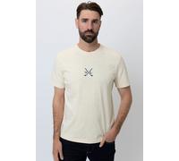 The Wolf Men's Boston Short Sleeve T-Shirt in Cream | Size: Large The Wolf Cream L