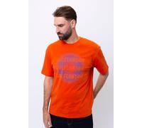 The Wolf Men's Bournemouth Short Sleeve T-Shirt in Orange | Size: Medium The Wolf Orange M