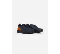 The Wolf Men's Hammersmith Leather Casual Trainers in Navy | Size: 9 The Wolf Navy 9