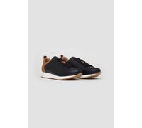 The Wolf Men's King's Cross Leather & Suede Casual Trainers in Black | Size: 9 The Wolf Black 9